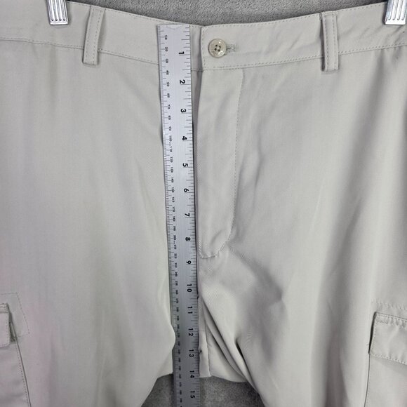 Mens Island Republic Beige Cargo Shorts 100% Polyester 10" Inseam Size 36 - Picture 4 of 9